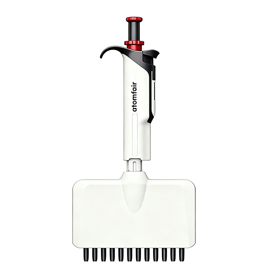 12-Channel HiPette Pipette 20-200 μL Autoclavable ATOMFAIR® 1 ATOMFAIR® HiPette 12-channel 20-200 uL pipette for standard volume multi-channel dispensing in lab workflows.