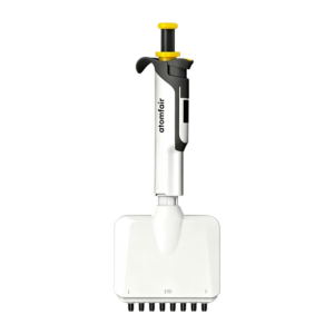 ATOMFAIR® HiPette 8-channel 10-100 uL pipette for routine micro-volume multi-channel transfers in lab workflows.