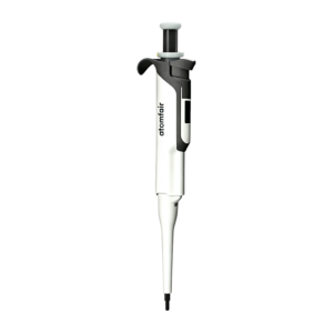 ATOMFAIR® HiPette single-channel 0.5-10 uL pipette, ideal for precise micro-liquid sampling in laboratory workflows.