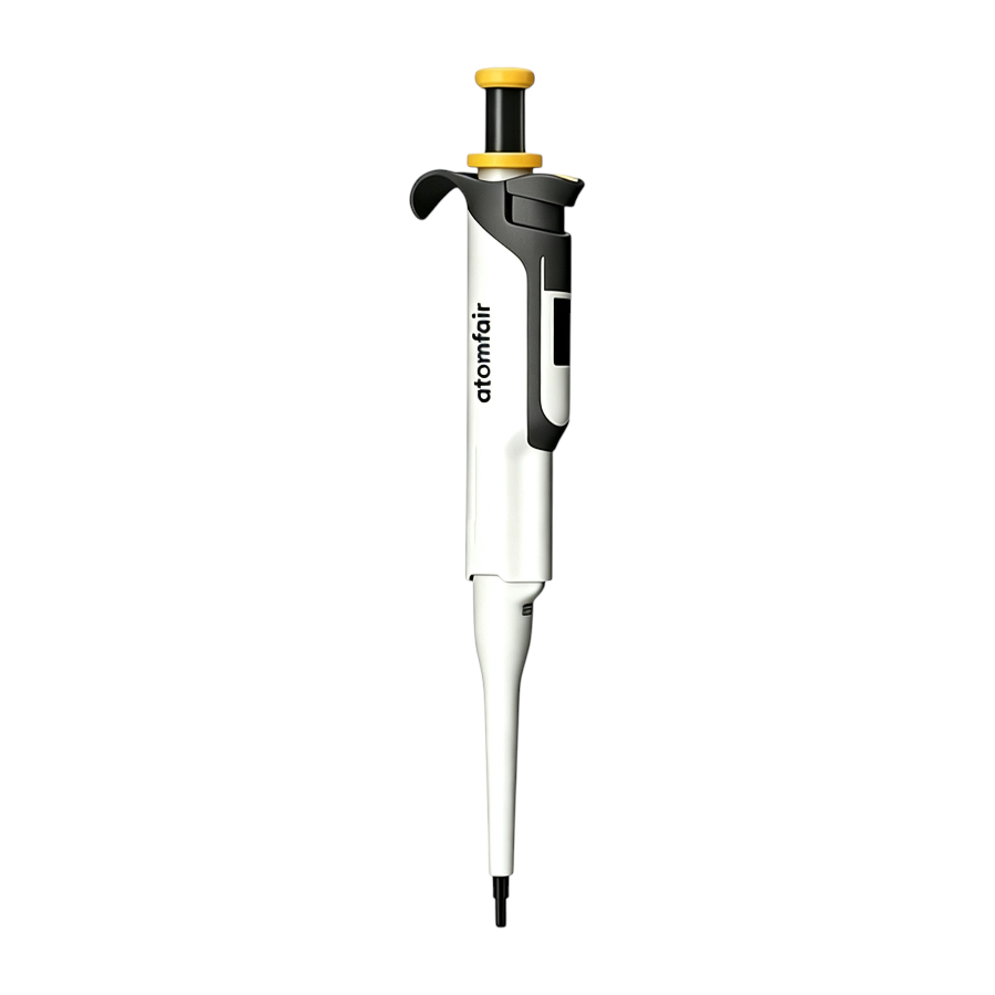 Single-Channel 20-200 μL Manual Pipette HiPette ATOMFAIR® 1 ATOMFAIR® HiPette single-channel 20-200 uL pipette for standard volume dispensing in laboratory workflows.