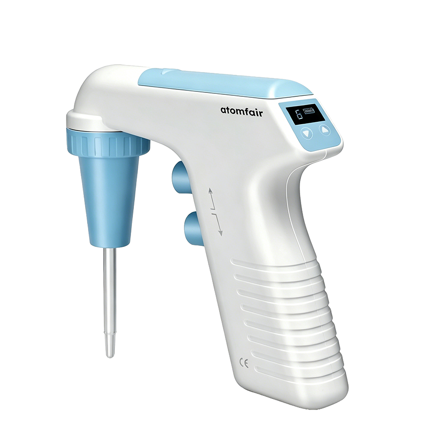 Levo Plus Motorized Pipette Filler 0.1-100 mL ATOMFAIR® 1 ATOMFAIR® Levo Plus motorized pipette filler configured for large-volume liquid handling and serological pipetting workflows.