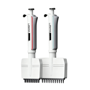 ATOMFAIR® Mi-Pette 8-channel 10-100 uL pipette for routine micro-volume multi-channel transfers in lab workflows.