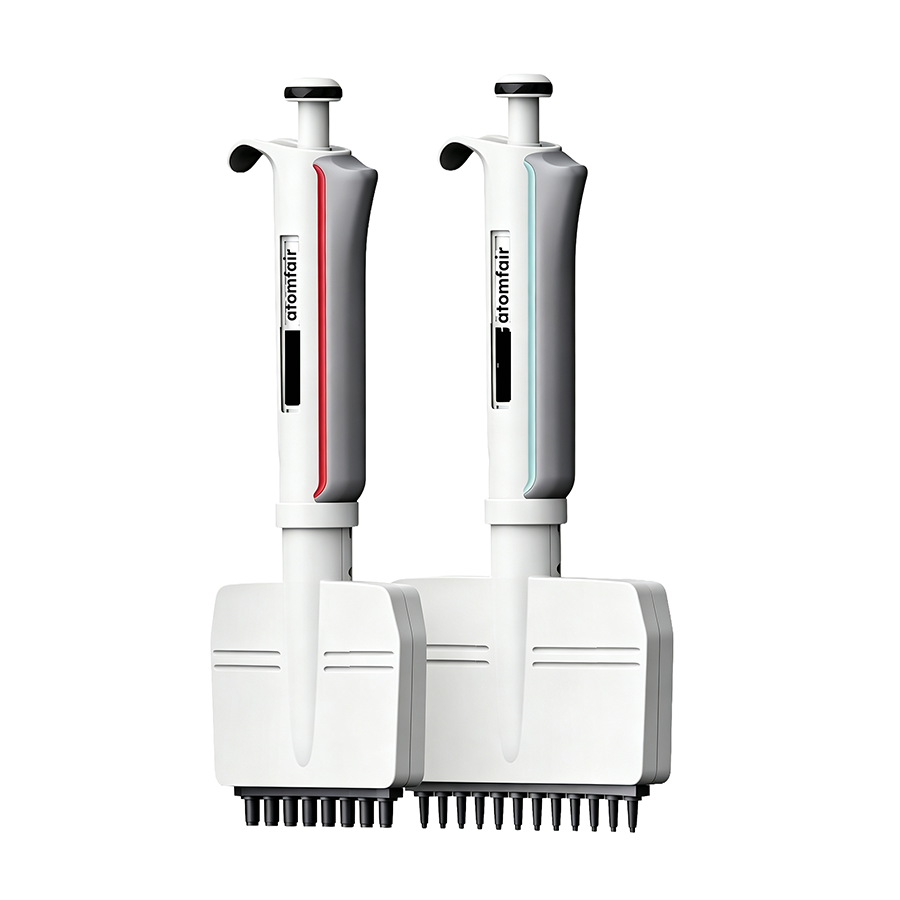 8-Channel Manual Pipette 10-100 μL Mi-Pette ATOMFAIR® 1 ATOMFAIR® Mi-Pette 8-channel 10-100 uL pipette for routine micro-volume multi-channel transfers in lab workflows.
