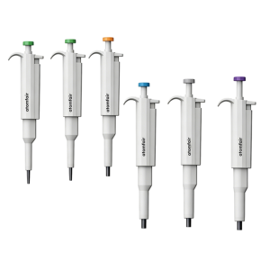 ATOMFAIR® Mini TopPette single-channel 300 uL fixed-volume pipette for efficient fluid transfers in laboratory workflows.