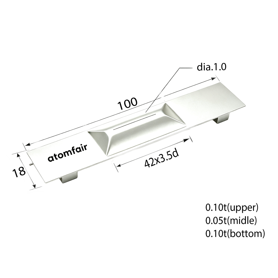 Molybdenum Evaporation Boat 0.1×18×100 mm ATOMFAIR®