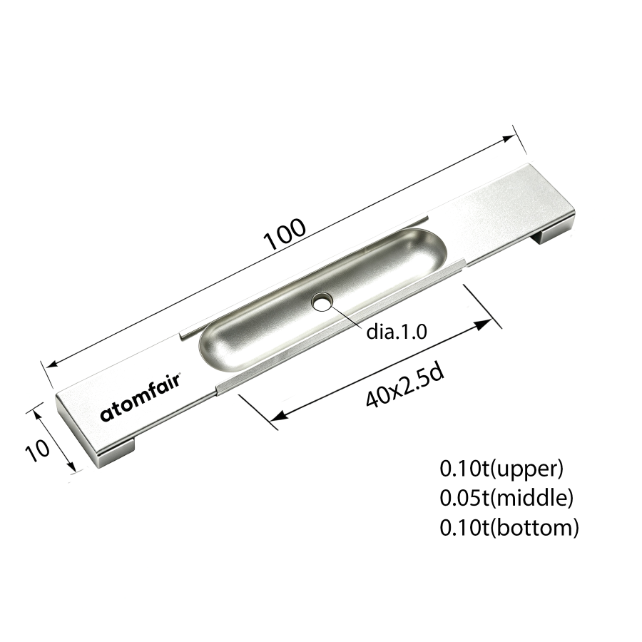 Molybdenum Evaporation Boat 0.1×10×100 mm ATOMFAIR®
