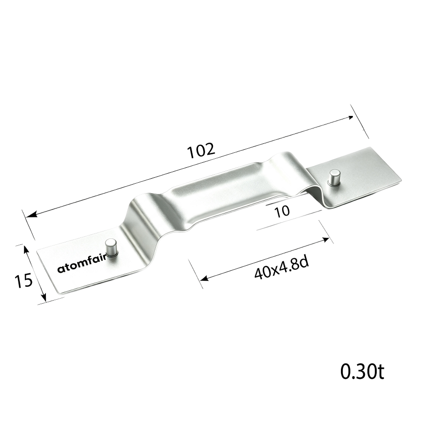 Molybdenum Evaporation Boat 0.3×15×102 mm ATOMFAIR®