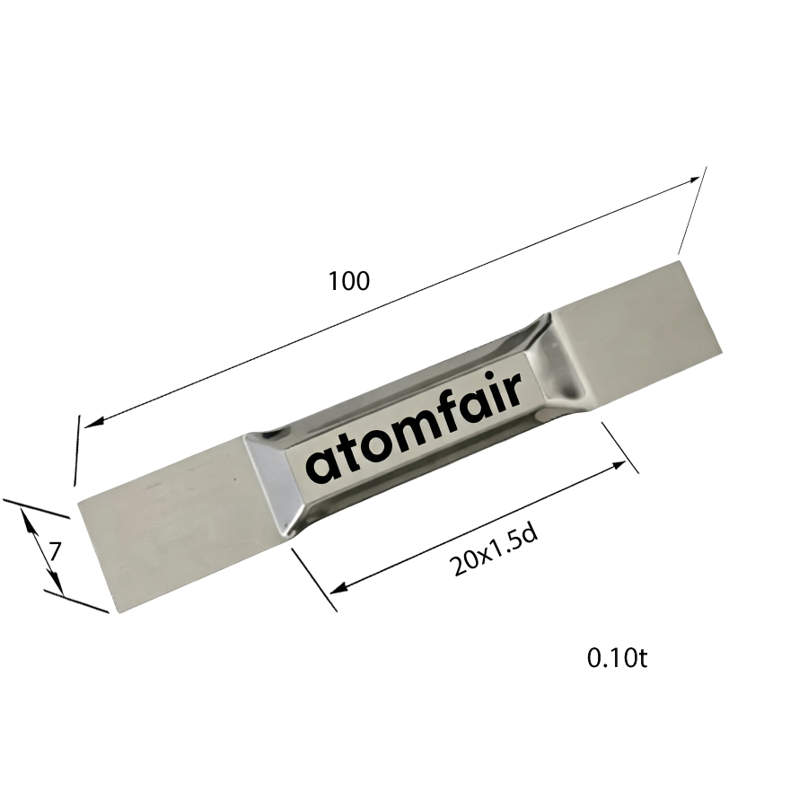 Molybdenum Evaporation Boat 0.1×7×90 mm Flat Tub ATOMFAIR®