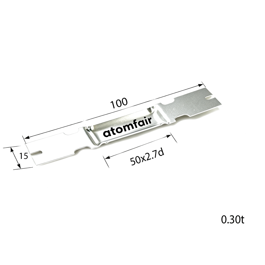 Molybdenum Evaporation Boat 0.3×15×100mm Flat Tub ATOMFAIR®