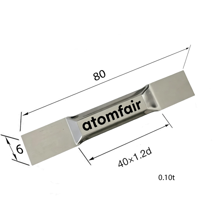 Molybdenum Evaporation Boat 0.1×6×80 mm V Tub ATOMFAIR®