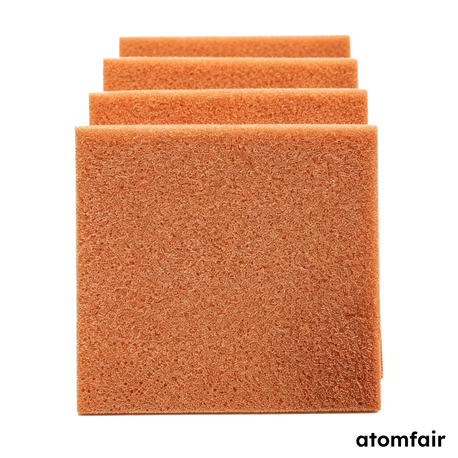 Copper Foam Sheet 20 PPI, 100 × 100 × 10 mm ATOMFAIR®