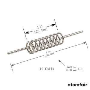 Tungsten Coil Thermal Filament, F1 Geometry, 3 Wires x 0.025 in Diameter