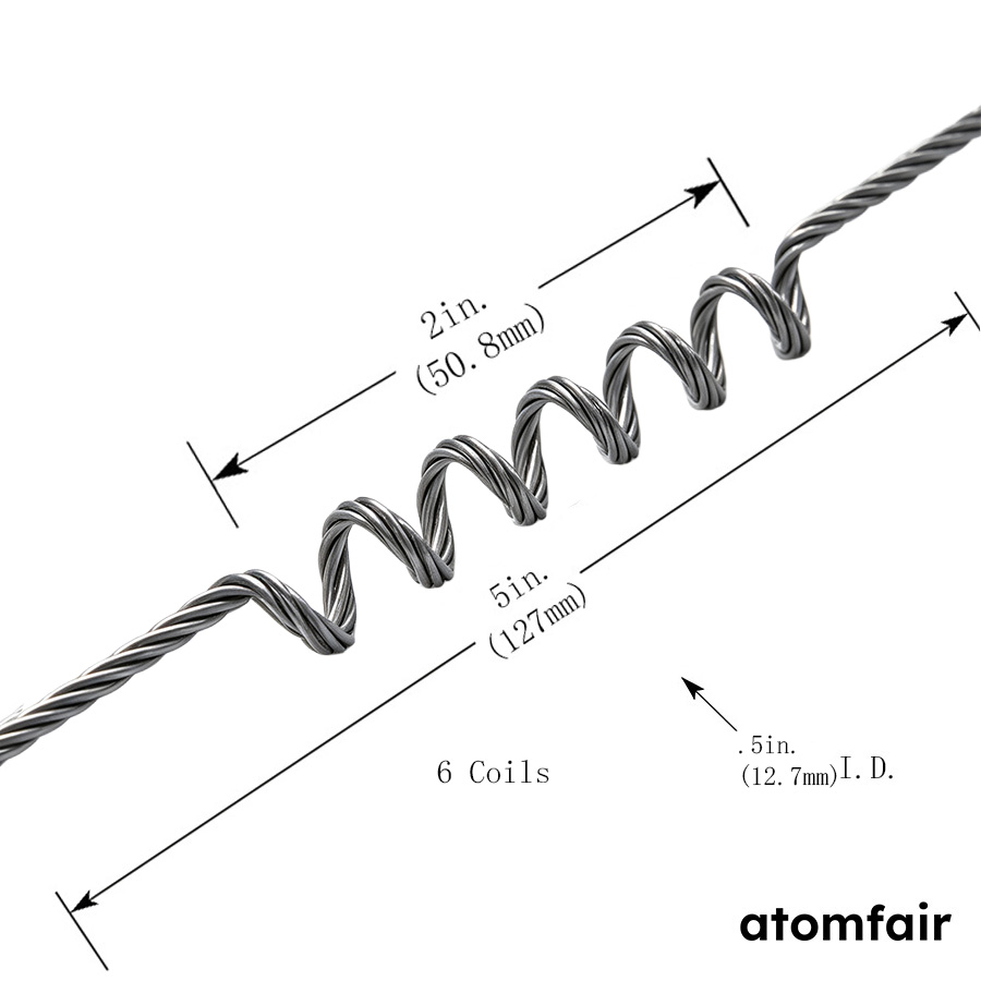 Tungsten Coil Thermal Filament, F11 Geometry, 2 Wires x 0.040 in Diameter 1 Tungsten Coil Thermal Filament, F11 Geometry, 2 Wires x 0.040 in Diameter