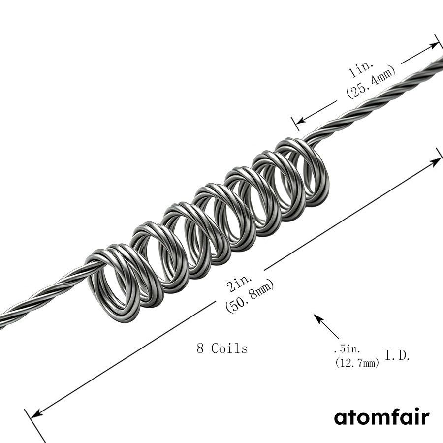 Tungsten Coil Thermal Filament, F14 Geometry, 4 Wires x 0.030 in Diameter 1 Tungsten Coil Thermal Filament, F14 Geometry, 4 Wires x 0.030 in Diameter