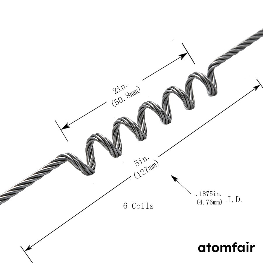 Tungsten Coil Thermal Filament, F3 Geometry, 3 Wires x 0.025 in Diameter 1 Tungsten Coil Thermal Filament, F3 Geometry, 3 Wires x 0.025 in Diameter