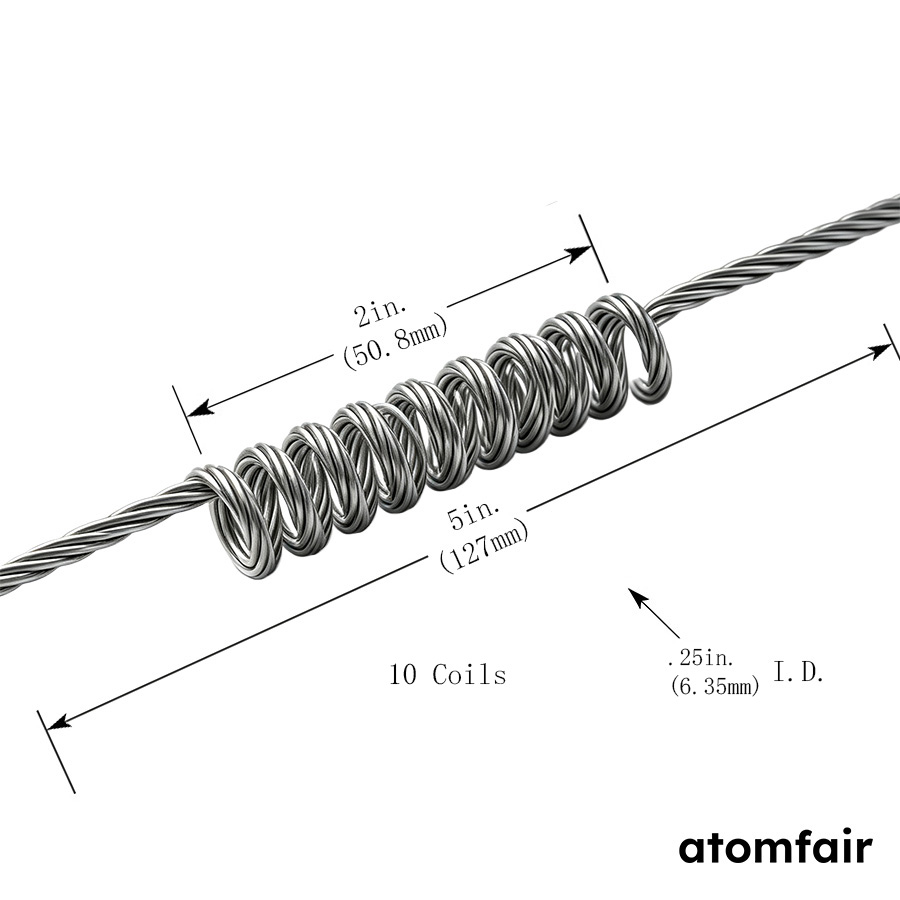 Tungsten Coil Thermal Filament, F5 Geometry, 2 Wires x 0.040 in Diameter 1 Tungsten Coil Thermal Filament, F5 Geometry, 2 Wires x 0.040 in Diameter