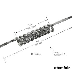 Tungsten Coil Thermal Filament, F5 Geometry, 3 Wires x 0.040 in Diameter