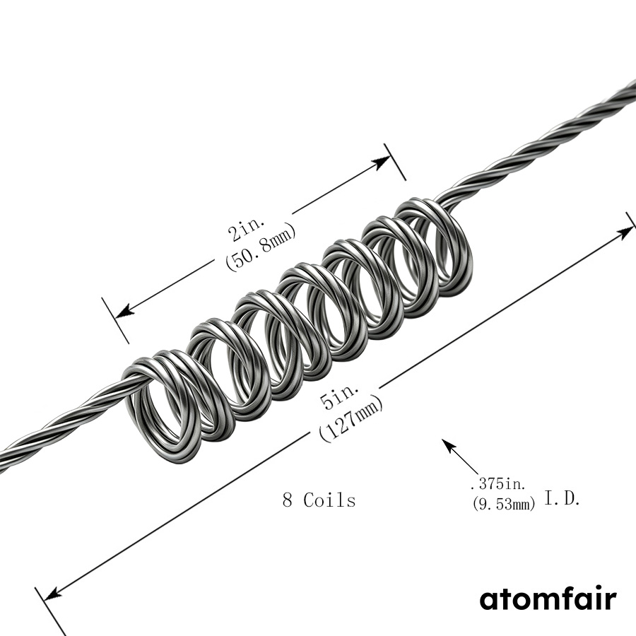 Tungsten Coil Thermal Filament, F6 Geometry, 3 Wires x 0.040 in Diameter 1 Tungsten Coil Thermal Filament, F6 Geometry, 3 Wires x 0.040 in Diameter