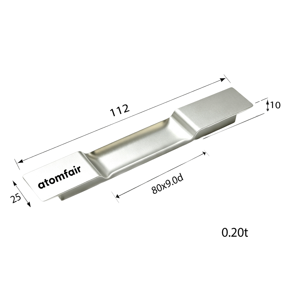 Tungsten Step Evaporation Boat 0.2×25×112 mm ATOMFAIR®