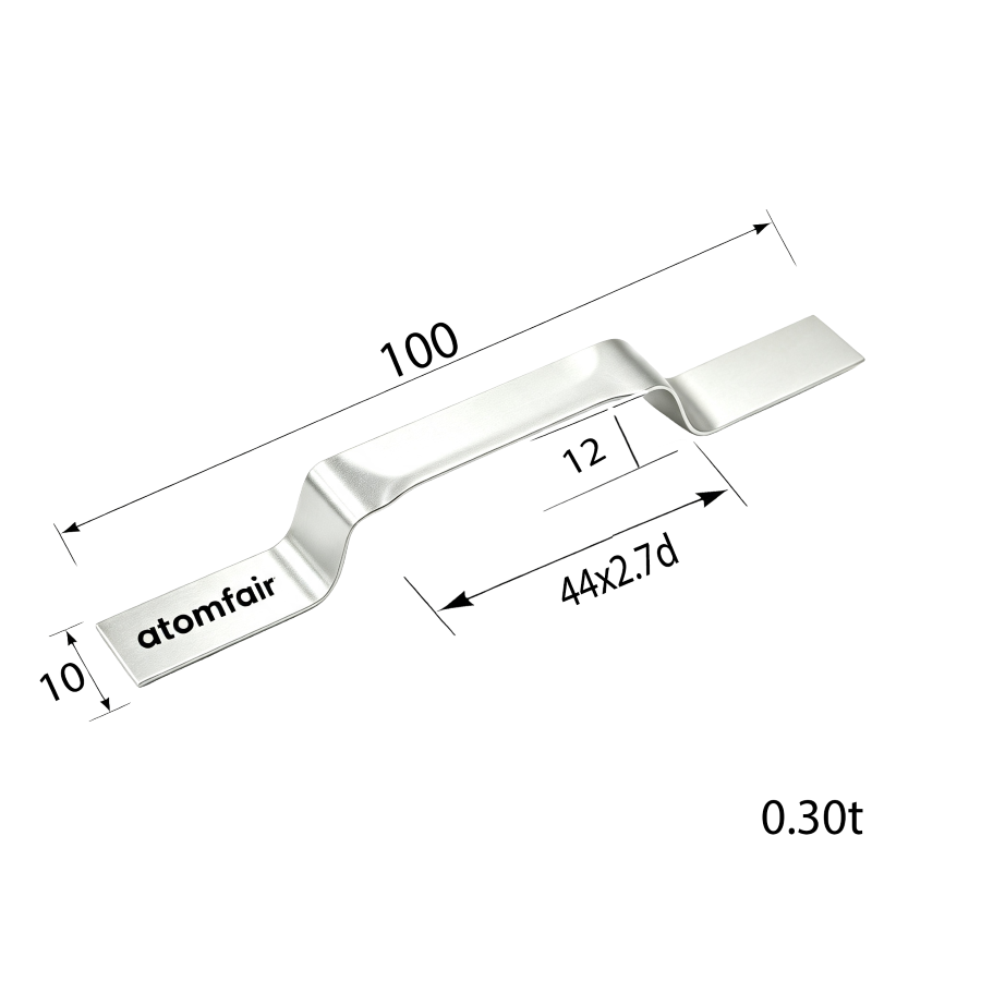 Tungsten Step-Type Evaporation Boat 0.3×10×100 mm ATOMFAIR®