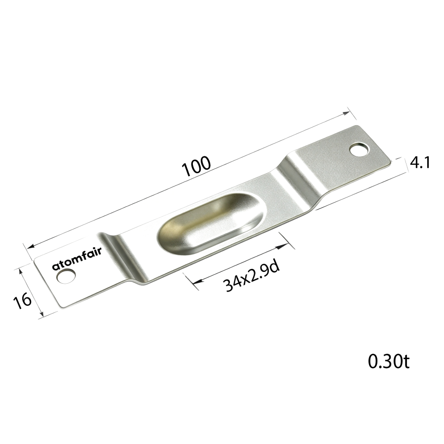 Tungsten Evaporation Boat Step Type 0.3×16×100 mm ATOMFAIR®