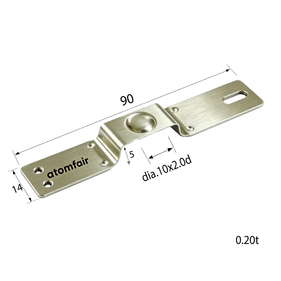 Tungsten Step Type Evaporation Boat 0.1×14×90 mm ATOMFAIR®
