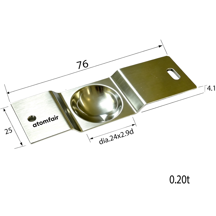 Tungsten Step-Type Evaporation Boat 0.2×25×76 mm ATOMFAIR®