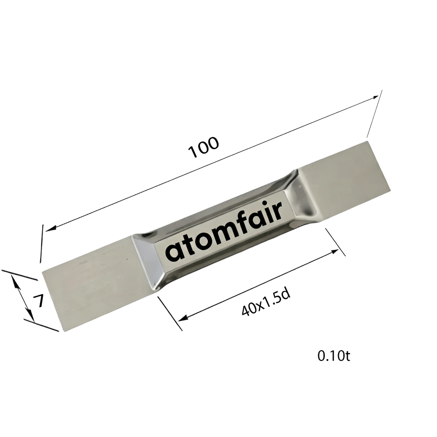 Tungsten Evaporation Boat Flat Tub 0.1×7×100 mm ATOMFAIR®