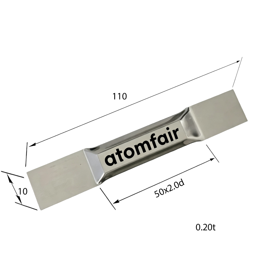 Tungsten Evaporation Boat Flat Tub 0.2×10×110 mm ATOMFAIR®