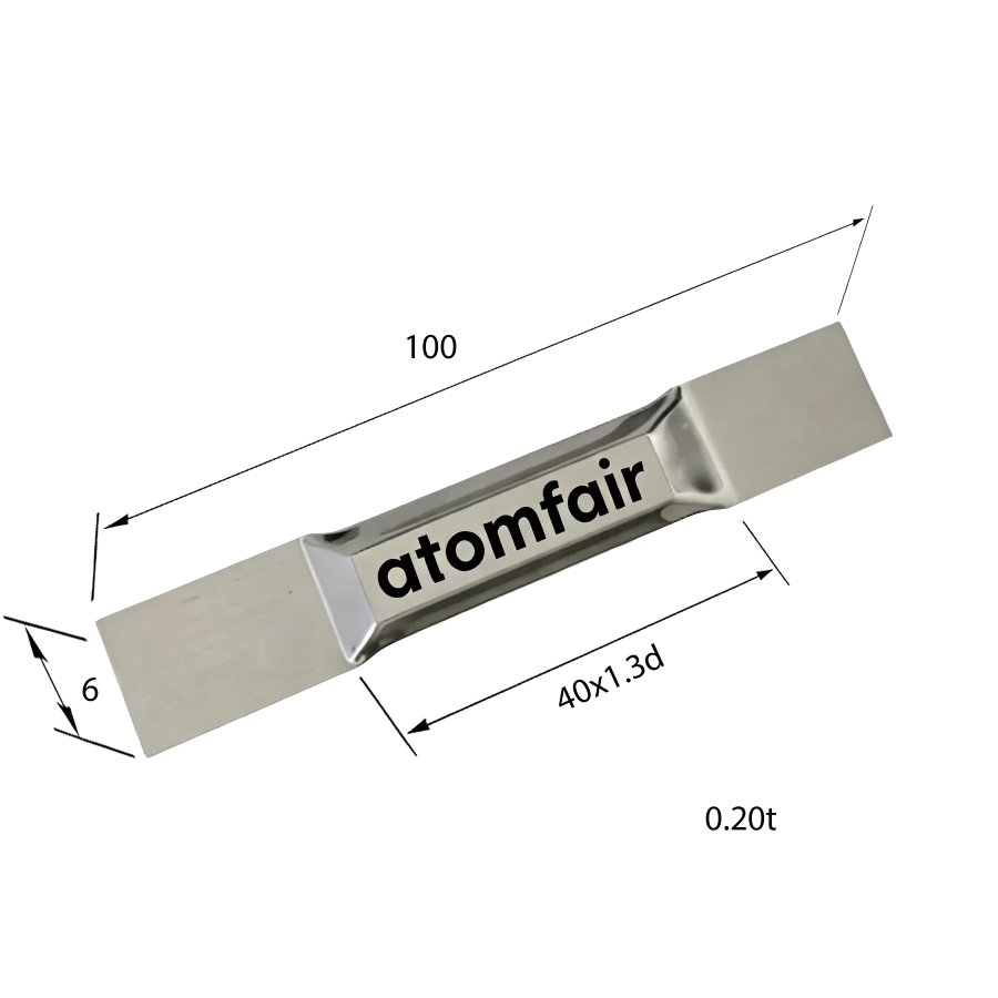 Tungsten Evaporation Boat Flat Tub 0.2×6×100 mm ATOMFAIR®