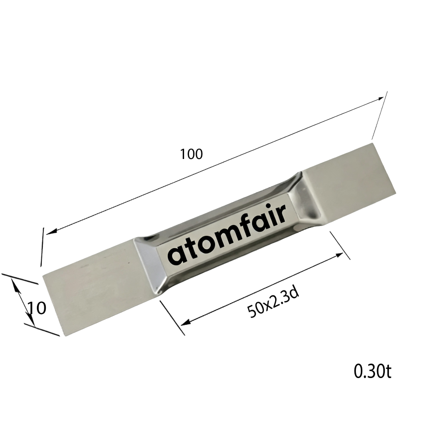 Tungsten Evaporation Boat Flat Tub 0.3×10×100 mm ATOMFAIR®