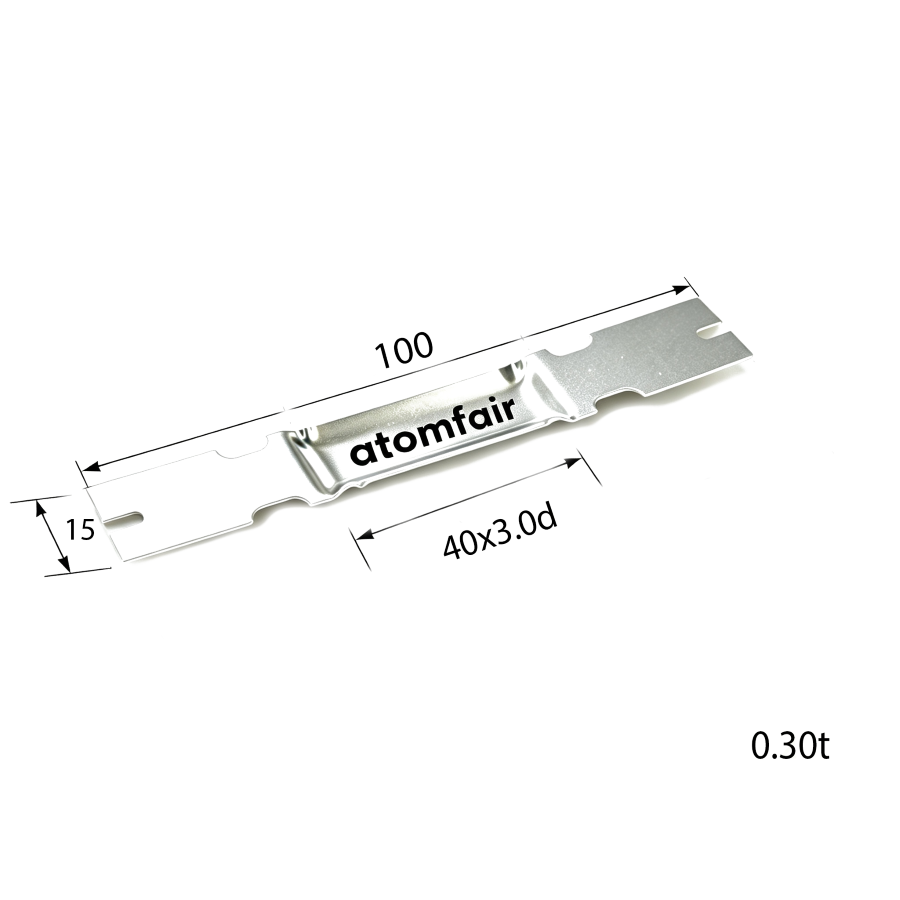Tungsten Evaporation Boat Flat Tub 0.3×15×100 mm ATOMFAIR®