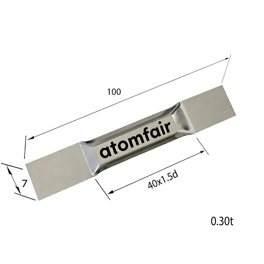 Tungsten Evaporation Boat 0.3×7×100 mm Flat Tub ATOMFAIR®