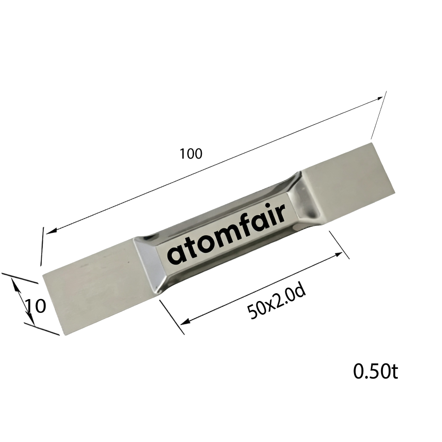 Tungsten Evaporation Boat 0.5×10×100 mm Flat Tub ATOMFAIR®