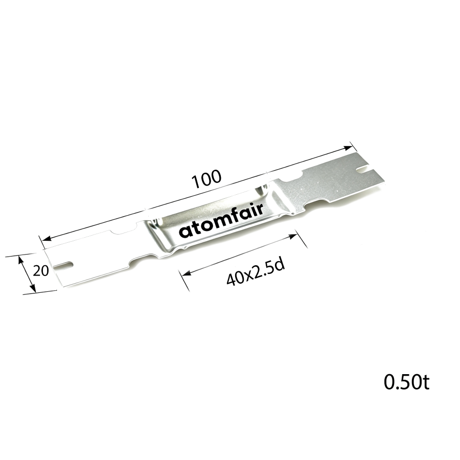 Tungsten Evaporation Boat 0.5×20×100 mm 1.1 cc ATOMFAIR®
