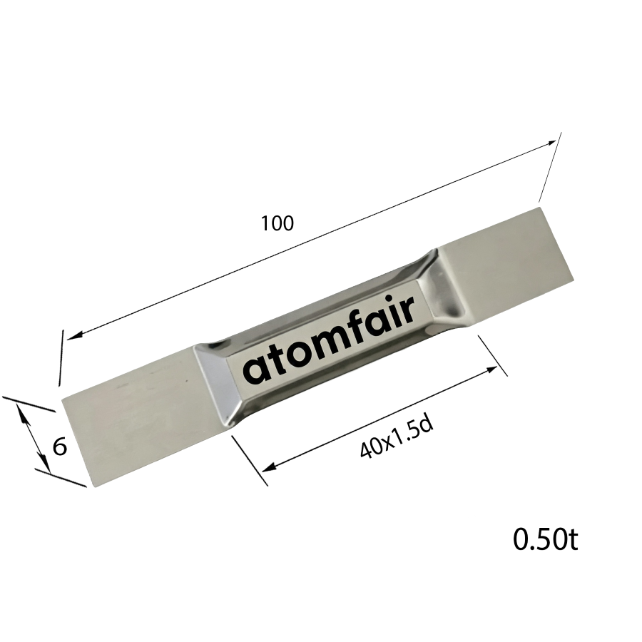 Tungsten Evaporation Boat Straight Type 0.5×6×100 mm ATOMFAIR®