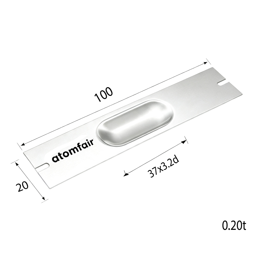 Tungsten Evaporation Boat 0.2×20×100 mm Oval Tub ATOMFAIR®