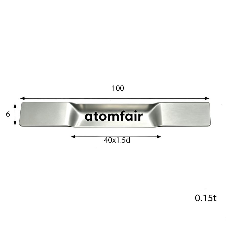 Tungsten Evaporation Boat 0.15×6×100 mm V Tub ATOMFAIR®