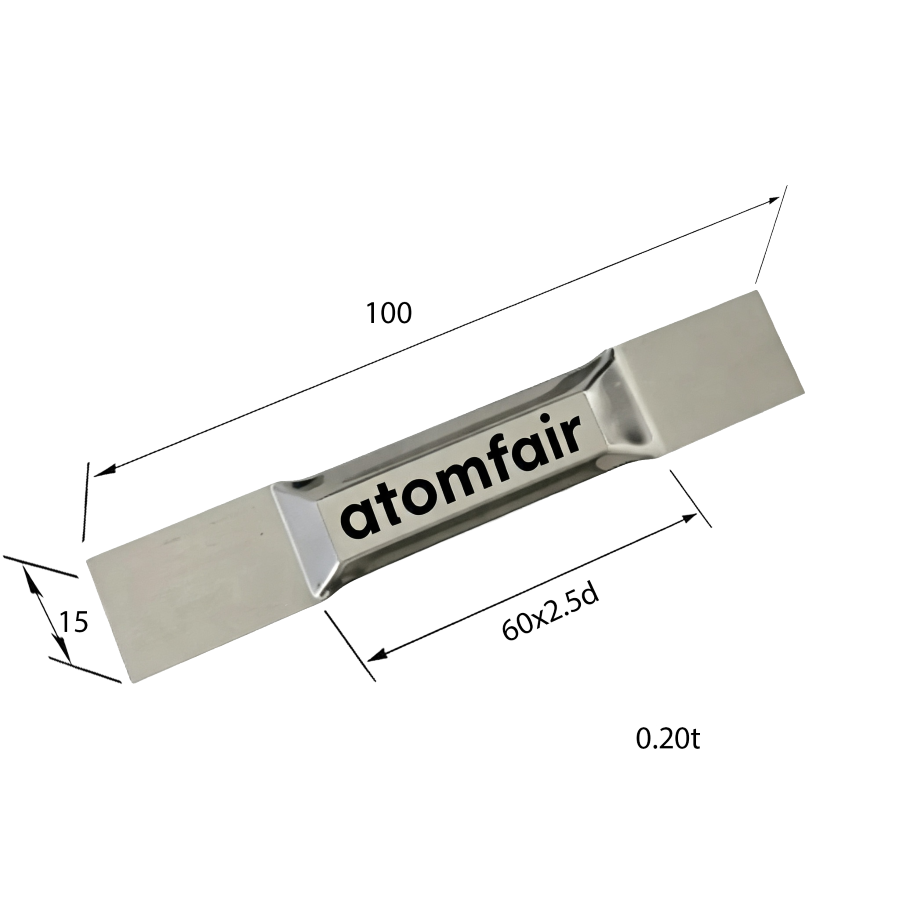 Tungsten Evaporation Boat 0.2×15×100 mm V Tub ATOMFAIR®