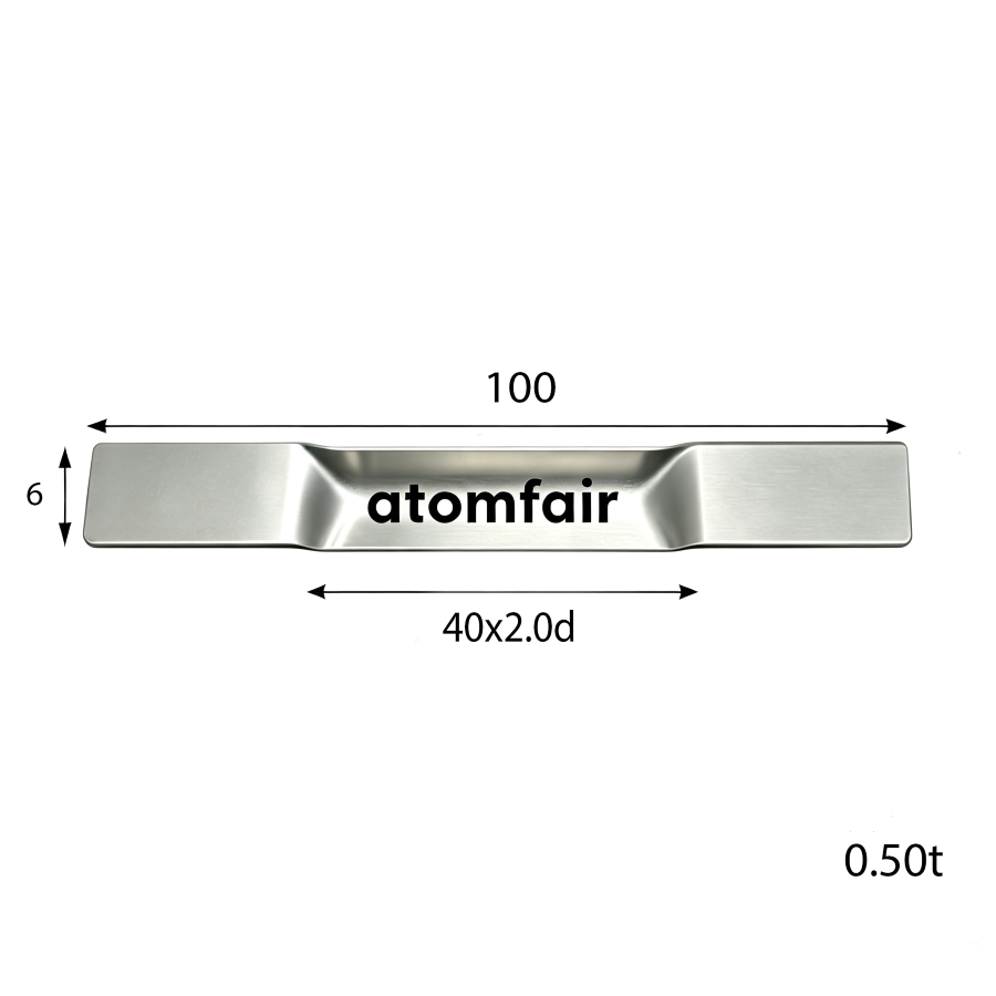 Tungsten Evaporation Boat V Tub 0.5×6×100 mm ATOMFAIR®