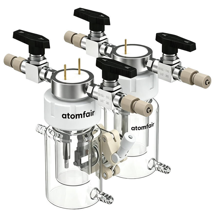 Atomfair 2H Replaceable-Membrane Electrolytic Cell, Absolute Sealing, Double-Layer