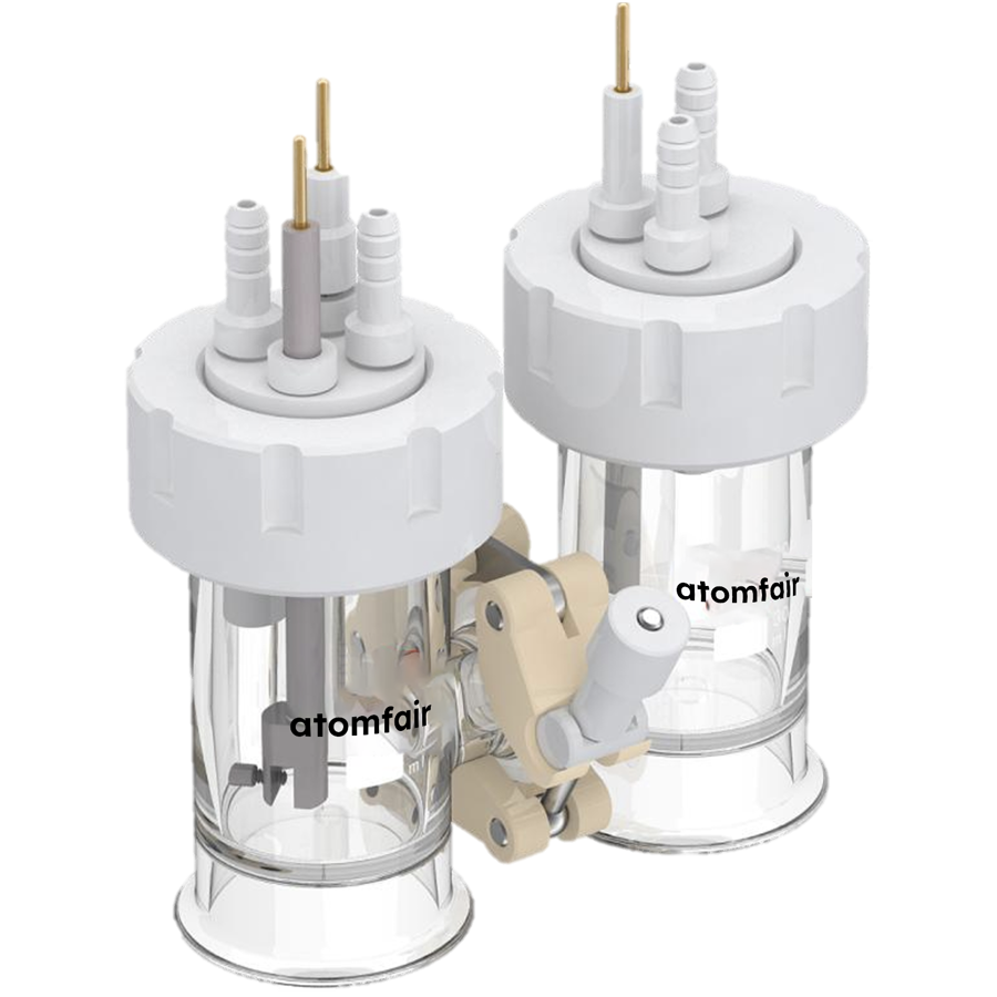 Atomfair 2H Replaceable-Membrane Electrolytic Cell, Relative Sealing, Single-Layer