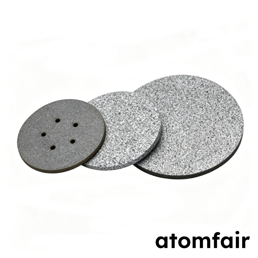 316L Sintered Filter Plate 50μm 30 PPI Ø20×5mm ATOMFAIR®