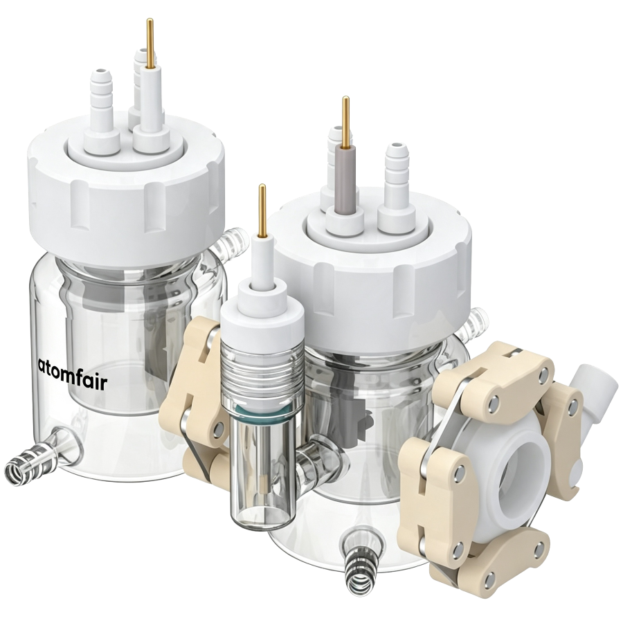 Atomfair 3H Single-Window Replaceable-Membrane Photoelectrochemical Cell, Relative Sealing, Double-Layer