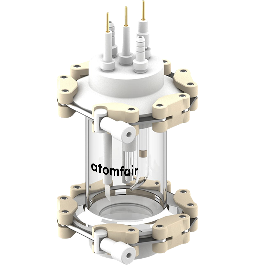 Atomfair Chain-Sealed Cylindrical Quartz Electrochemical Cell, Relative Sealed