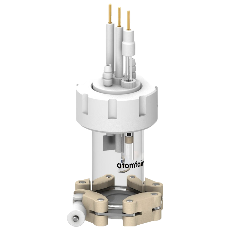 Atomfair Cylindrical Quartz Electrochemical Cell, Relative Sealed