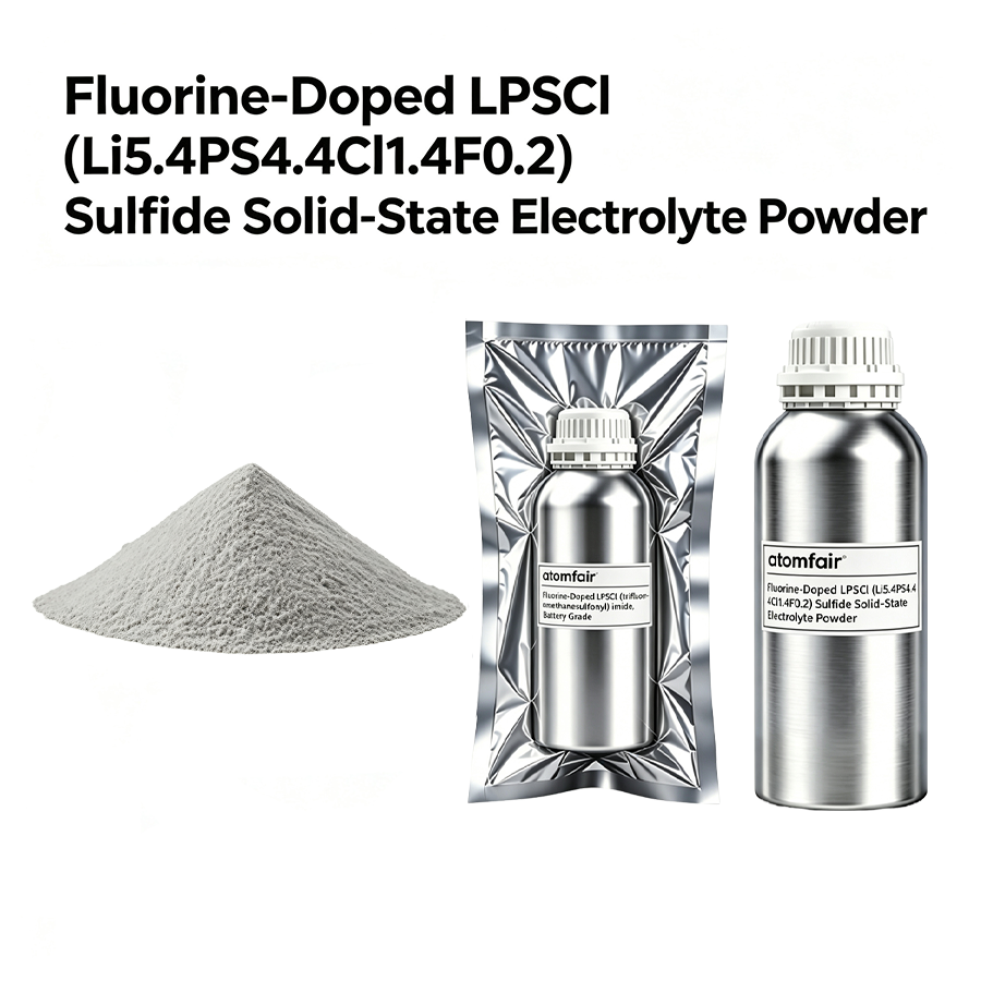 Fluorine-Doped LPSCl Sulfide Electrolyte 3.25mS/cm ATOMFAIR®