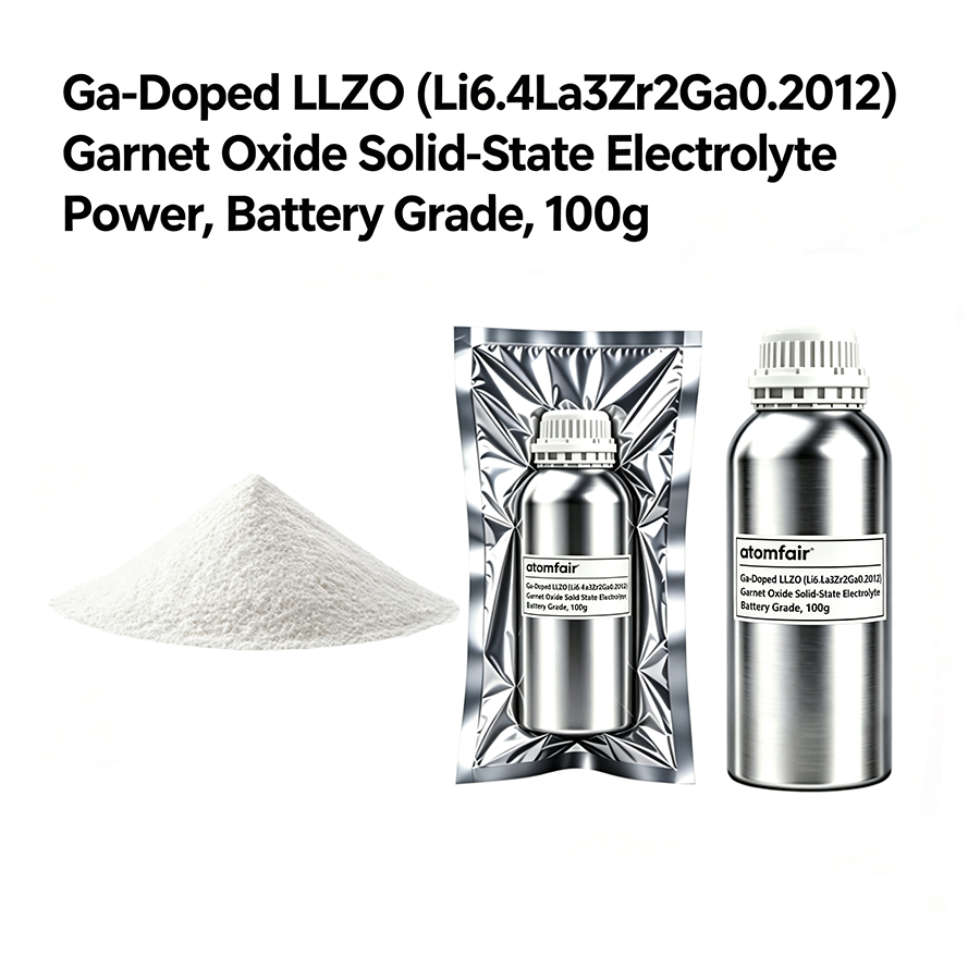 Ga-Doped LLZO (Li6.4La3Zr2Ga0.2O12) Garnet Oxide Solid-State Electrolyte Powder, Battery Grade