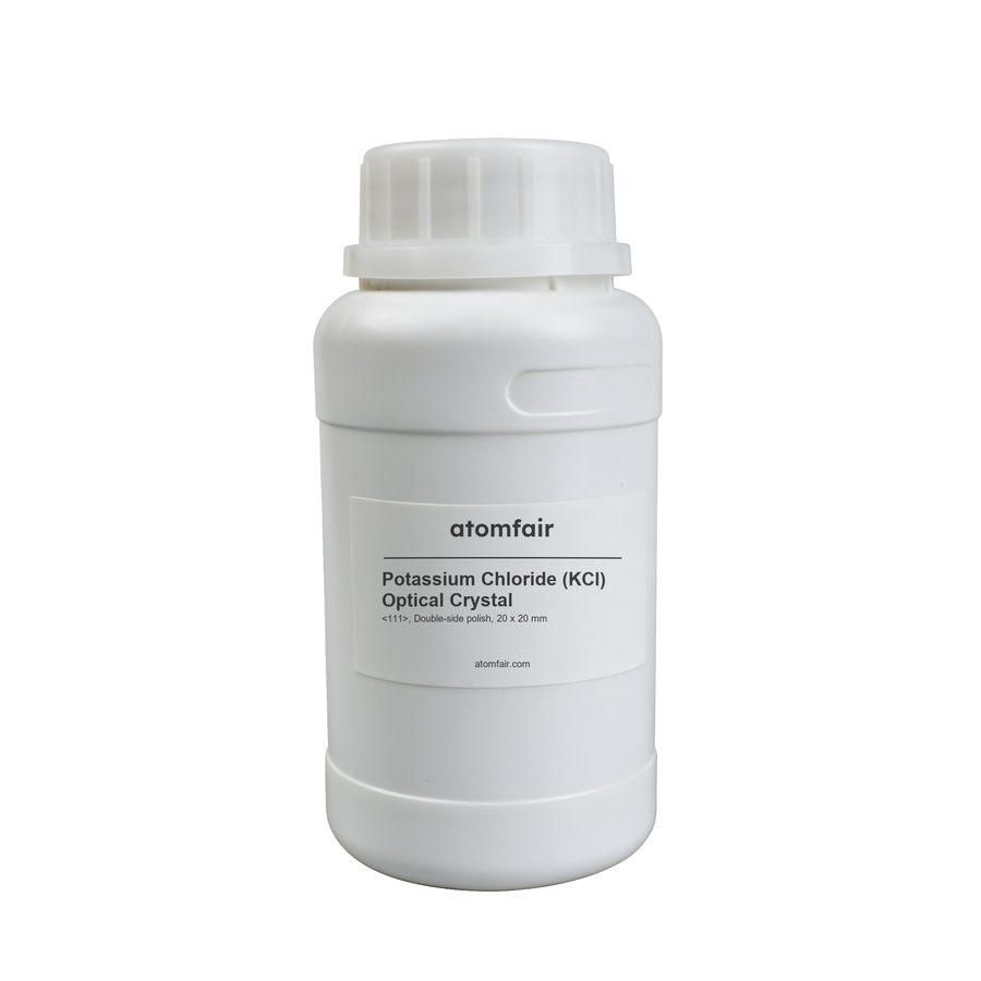 Potassium Chloride KCl Optical Crystal 20 x 20 mm ATOMFAIR®
