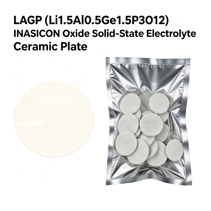 LAGP (Li1.5Al0.5Ge1.5P3O12) NASICON Oxide Solid-State Electrolyte Ceramic Plate